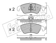 791.0 Sada brzdových destiček, kotoučová brzda fri.tech.