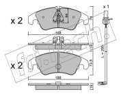 791.0W Sada brzdových destiček, kotoučová brzda fri.tech.