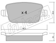 796.0 Sada brzdových destiček, kotoučová brzda fri.tech.