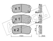 802.0 Sada brzdových destiček, kotoučová brzda fri.tech.