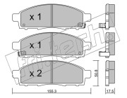 807.1 Sada brzdových destiček, kotoučová brzda fri.tech.