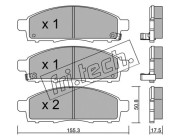 807.1 Sada brzdových destiček, kotoučová brzda fri.tech.