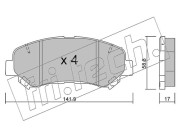 808.0 Sada brzdových destiček, kotoučová brzda fri.tech.