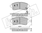 809.0 Sada brzdových destiček, kotoučová brzda fri.tech.