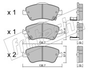 810.0 Sada brzdových destiček, kotoučová brzda fri.tech.