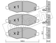 814.0 Sada brzdových destiček, kotoučová brzda fri.tech.