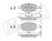 816.0 Sada brzdových destiček, kotoučová brzda fri.tech.