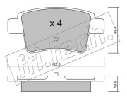 817.0 Sada brzdových destiček, kotoučová brzda fri.tech.