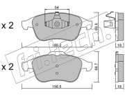 819.0 Sada brzdových destiček, kotoučová brzda fri.tech.