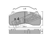 823.0 Sada brzdových destiček, kotoučová brzda fri.tech.