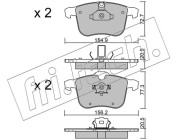 829.0 Sada brzdových destiček, kotoučová brzda fri.tech.