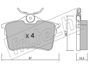 832.0 Sada brzdových destiček, kotoučová brzda fri.tech.