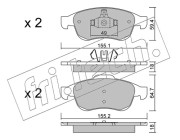 833.0 Sada brzdových destiček, kotoučová brzda fri.tech.