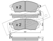 835.0 Sada brzdových destiček, kotoučová brzda fri.tech.