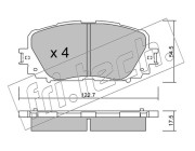 836.0 Sada brzdových destiček, kotoučová brzda fri.tech.