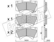 837.0 Sada brzdových destiček, kotoučová brzda fri.tech.
