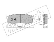 838.0 Sada brzdových destiček, kotoučová brzda fri.tech.