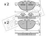 839.0 Sada brzdových destiček, kotoučová brzda fri.tech.