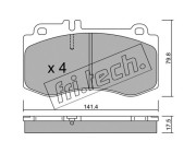 844.0 Sada brzdových destiček, kotoučová brzda fri.tech.