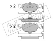 849.0 Sada brzdových destiček, kotoučová brzda fri.tech.