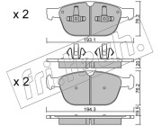 851.0 Sada brzdových destiček, kotoučová brzda fri.tech.