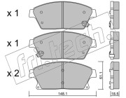 856.0 Sada brzdových destiček, kotoučová brzda fri.tech.