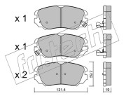 858.0 Sada brzdových destiček, kotoučová brzda fri.tech.