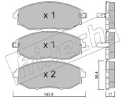 862.0 Sada brzdových destiček, kotoučová brzda fri.tech.