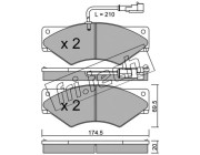 866.1 Sada brzdových destiček, kotoučová brzda fri.tech.