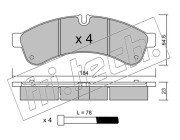 868.0 Sada brzdových destiček, kotoučová brzda fri.tech.