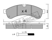 868.0 Sada brzdových destiček, kotoučová brzda fri.tech.