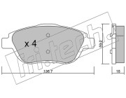 869.0 Sada brzdových destiček, kotoučová brzda fri.tech.