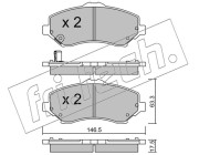 879.0 Sada brzdových destiček, kotoučová brzda fri.tech.