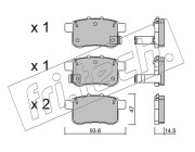 885.0 Sada brzdových destiček, kotoučová brzda fri.tech.