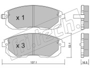 893.0 Sada brzdových destiček, kotoučová brzda fri.tech.