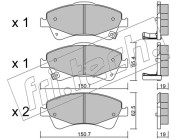 895.0 Sada brzdových destiček, kotoučová brzda fri.tech.