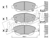 896.0 Sada brzdových destiček, kotoučová brzda fri.tech.