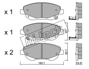 896.0 Sada brzdových destiček, kotoučová brzda fri.tech.