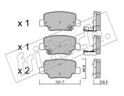 897.0 Sada brzdových destiček, kotoučová brzda fri.tech.