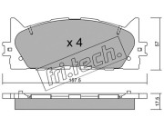 899.0 Sada brzdových destiček, kotoučová brzda fri.tech.