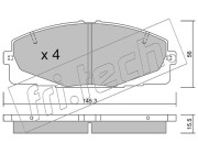 900.0 Sada brzdových destiček, kotoučová brzda fri.tech.