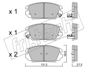 902.0 Sada brzdových destiček, kotoučová brzda fri.tech.