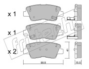 903.0 Sada brzdových destiček, kotoučová brzda fri.tech.