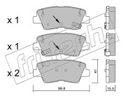 903.1 Sada brzdových destiček, kotoučová brzda fri.tech.