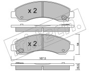 905.0 Sada brzdových destiček, kotoučová brzda fri.tech.