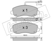 915.0 Sada brzdových destiček, kotoučová brzda fri.tech.