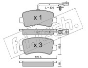 916.0 Sada brzdových destiček, kotoučová brzda fri.tech.