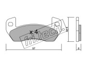 929.0 Sada brzdových destiček, kotoučová brzda fri.tech.