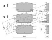 933.0 Sada brzdových destiček, kotoučová brzda fri.tech.