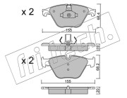 936.0 Sada brzdových destiček, kotoučová brzda fri.tech.